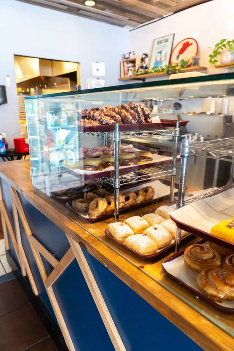 Small bakery case on the counter