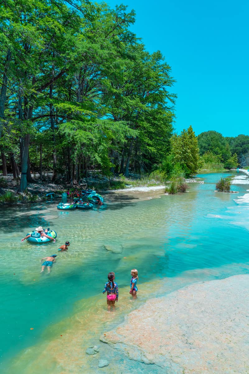 Children enjoying the river.