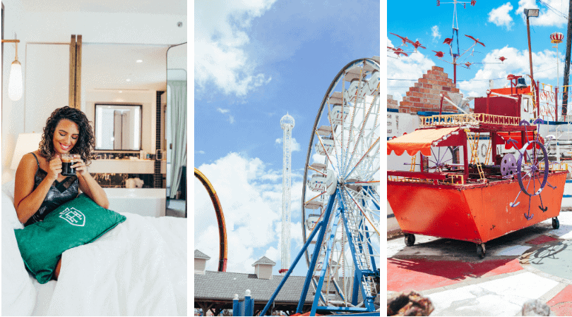 a collage of the best places to visit in houston texas