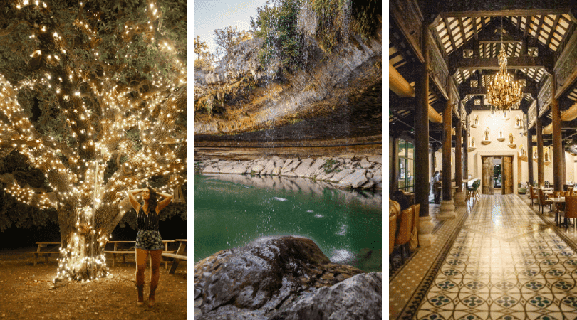 a collage of the best places to visit in Dripping Springs