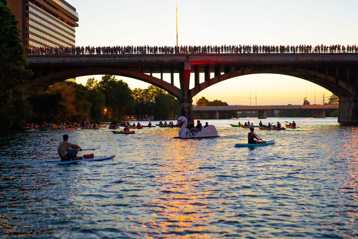 Canoe and paddle around Lady Bird Lake