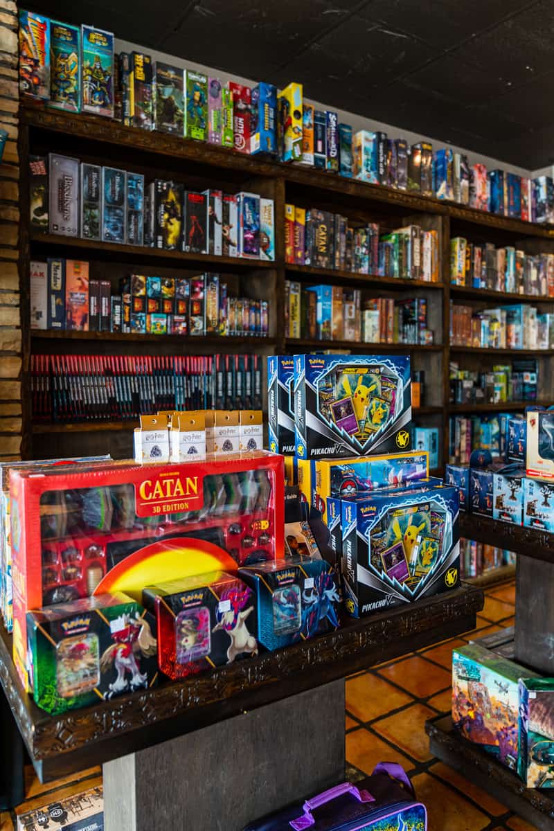 Shelves full of games