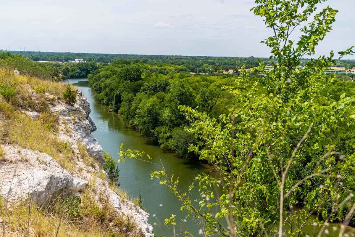 View from Lover's Leap looking down over a river