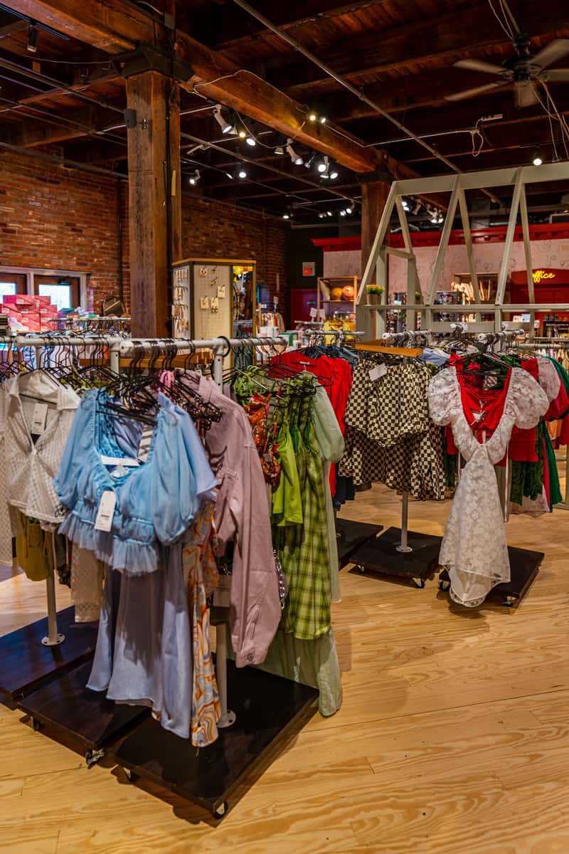 Dresses on display