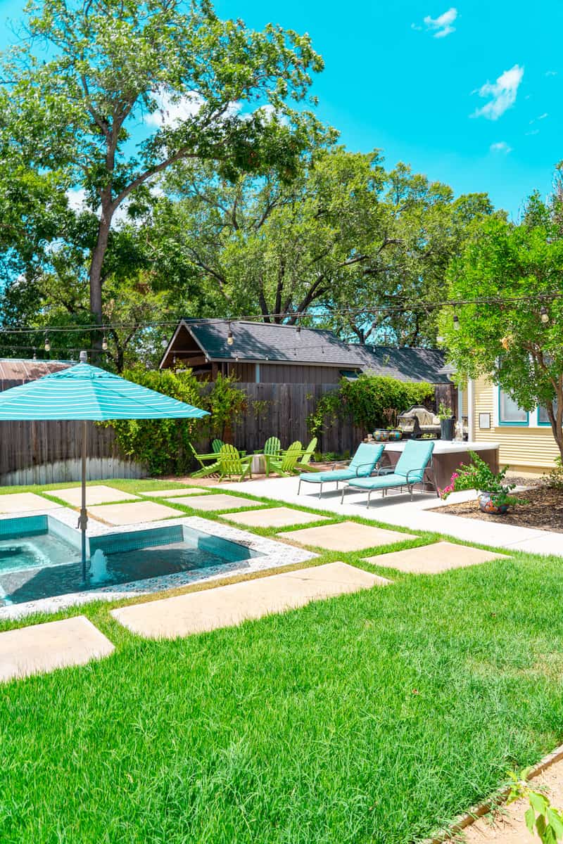 Backyard of the property.