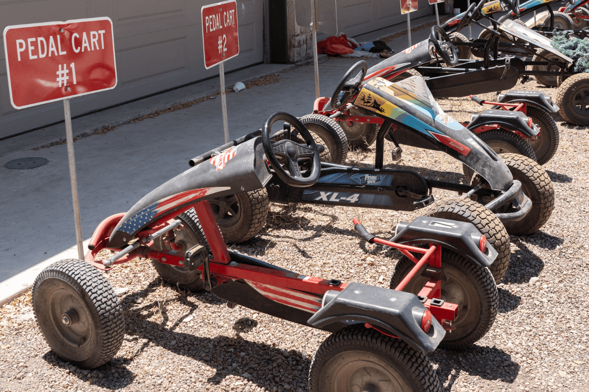 Pedal car used for joyrides