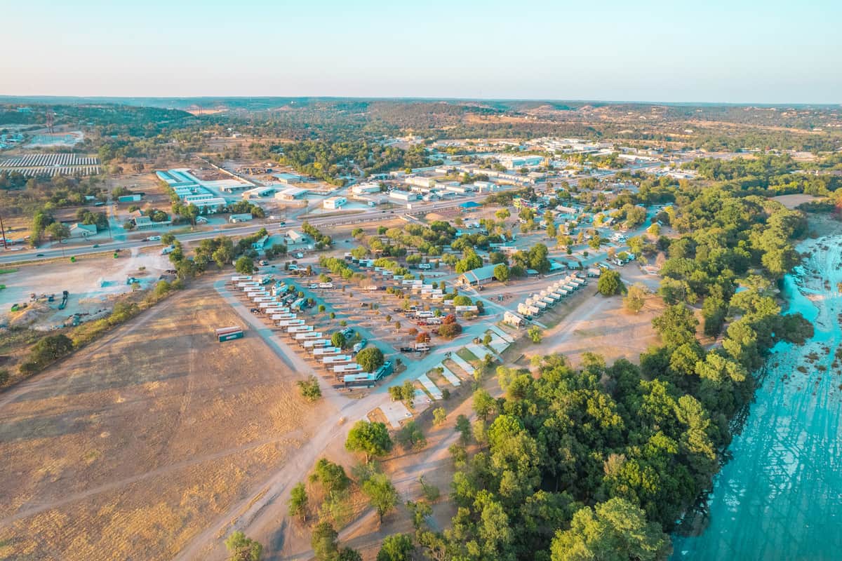 Aerial view of the park