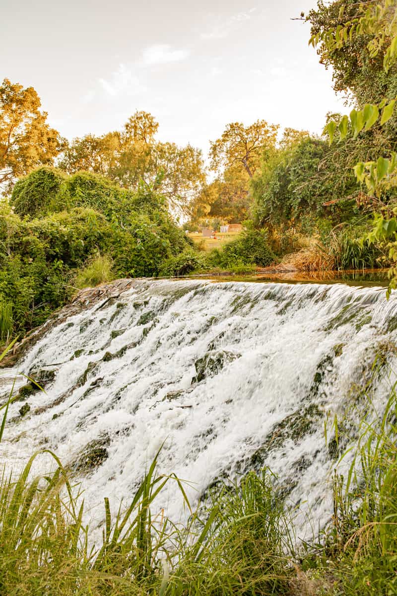 A still functional Spanish Colonial dam.