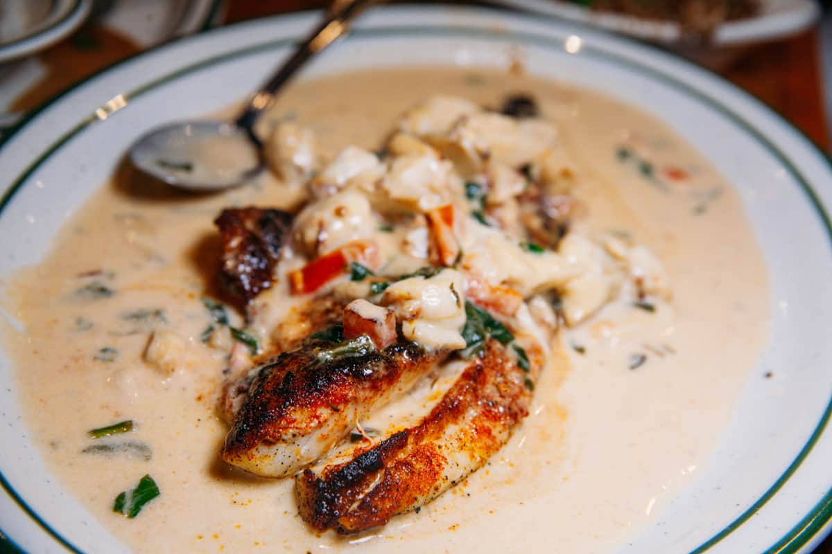 a plate of food with a spoon