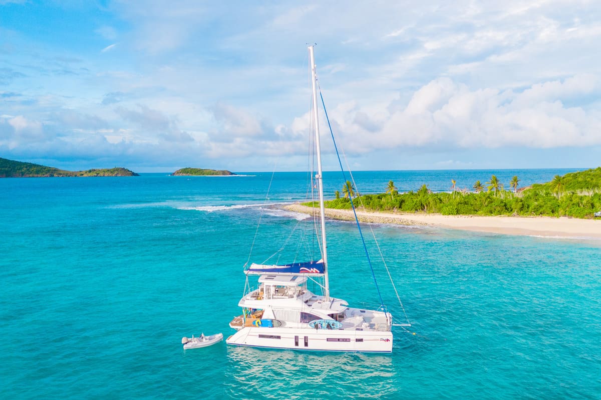 a boat on the water - british virgin islands vacation