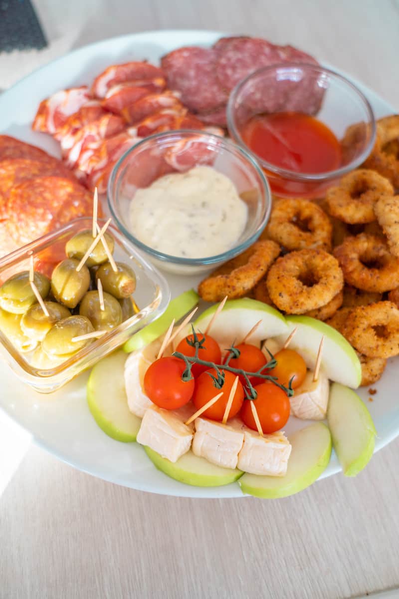 a plate of food on a table