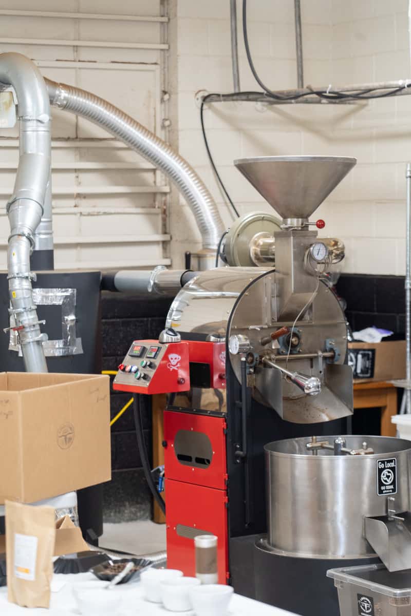 A coffee roaster machine