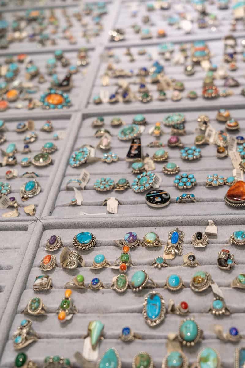 A display of native-made rings