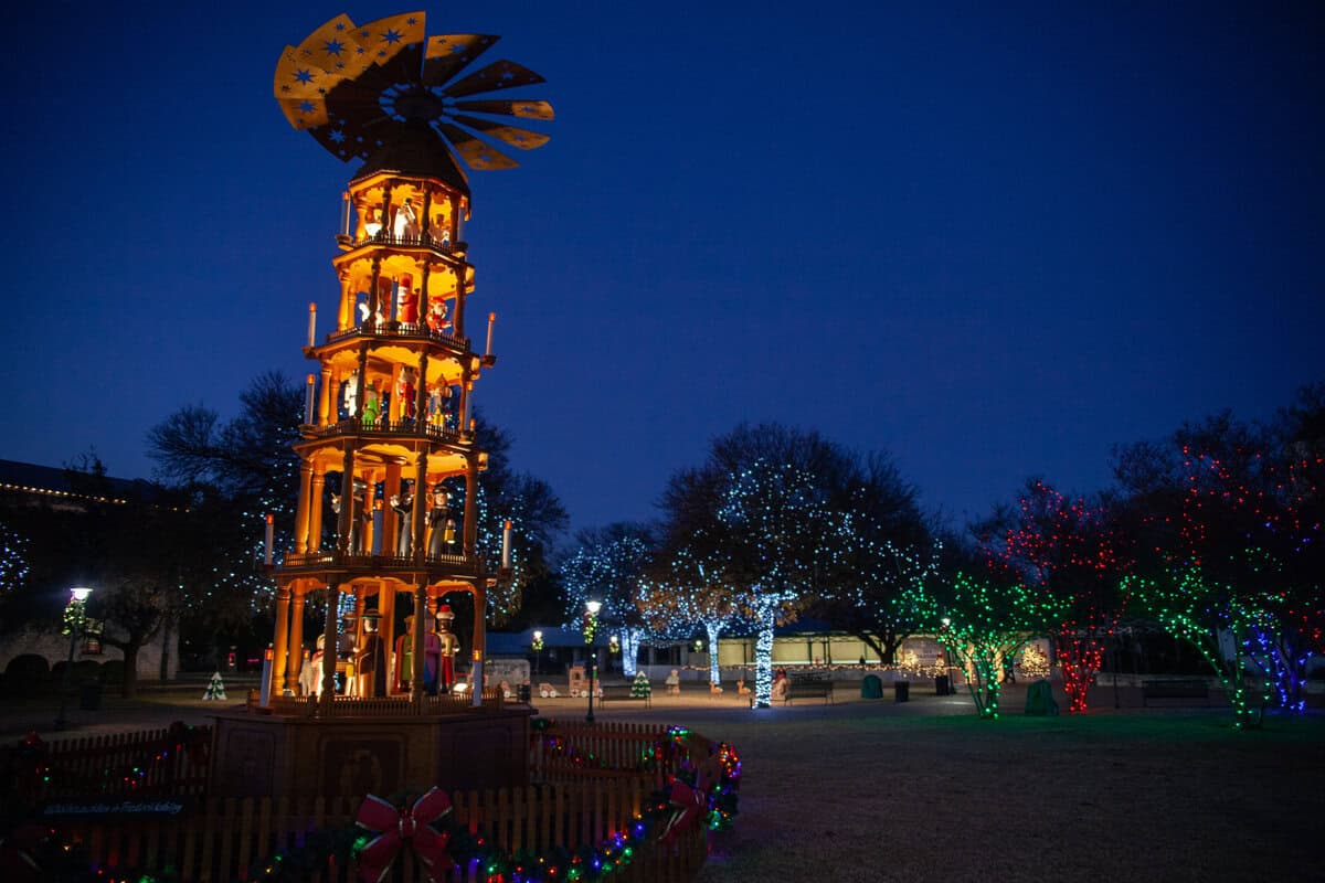 Illuminated multi-tiered Christmas pyramid