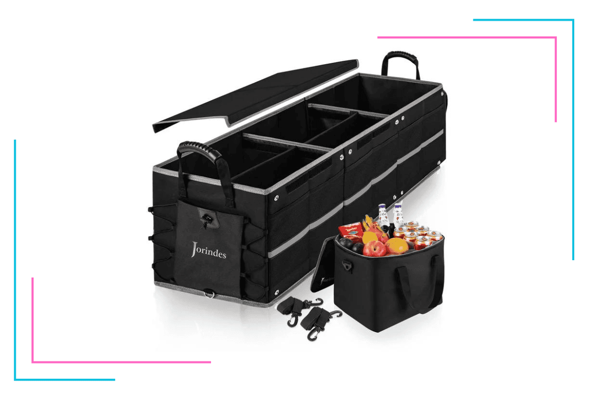 Trunk Organizer for Car with Insulated Leak Proof Cooler Bag