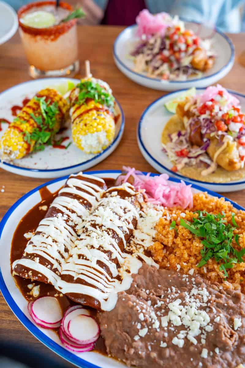 a plate of food on a table