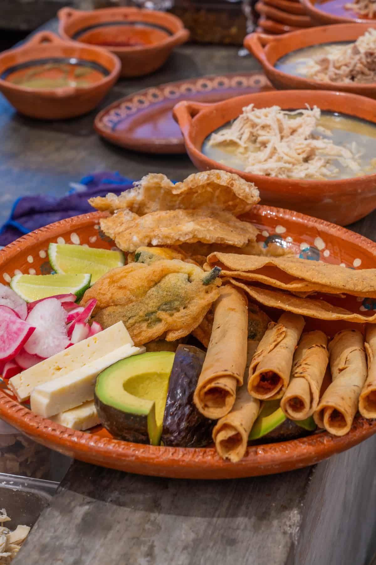 a plate of food on a table