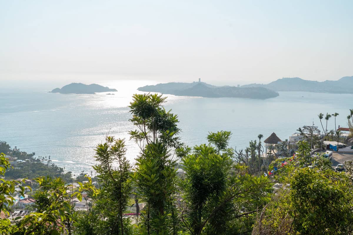 a view of a body of water and buildings