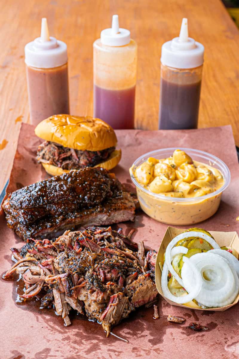 a plate of food on a table