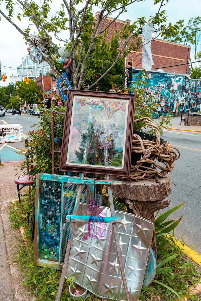 a picture frame and a tree