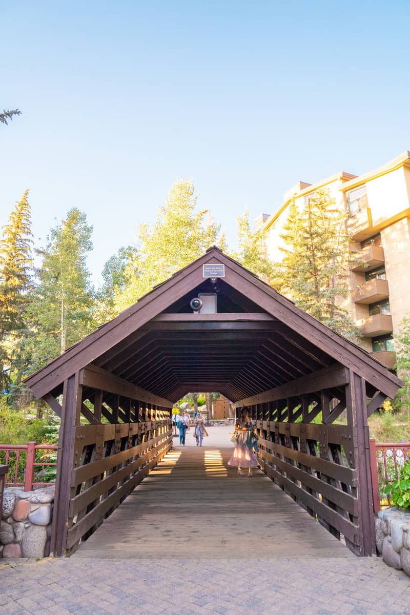 Wooden covered bridge