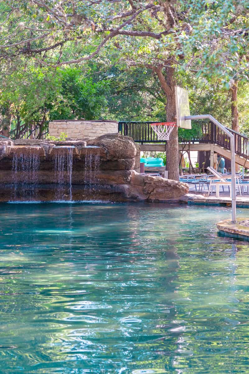 Tranquil pool with a small waterfall