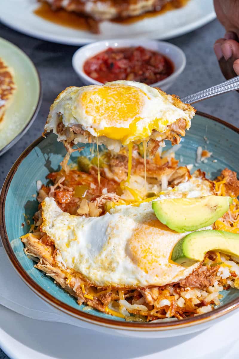 A plate with chilaquiles