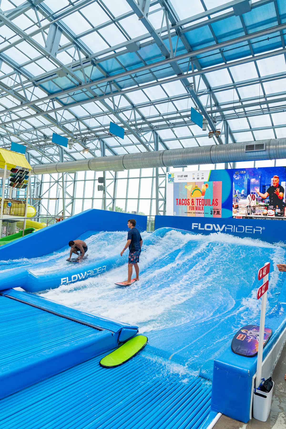 Indoor FlowRider surf simulator