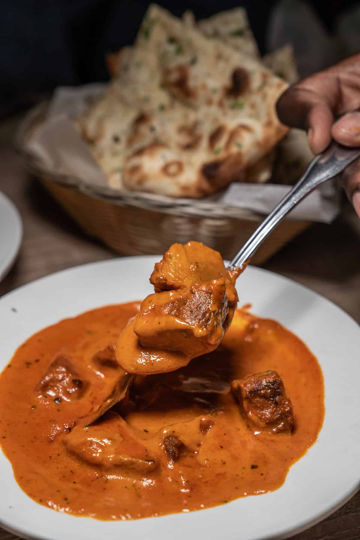 A dish of butter chicken