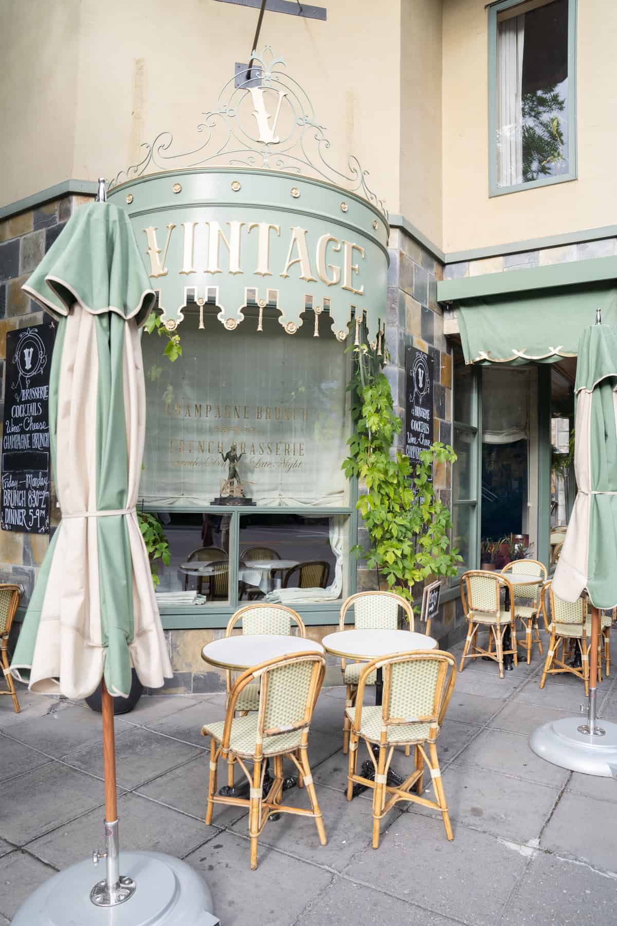 A quaint café terrace