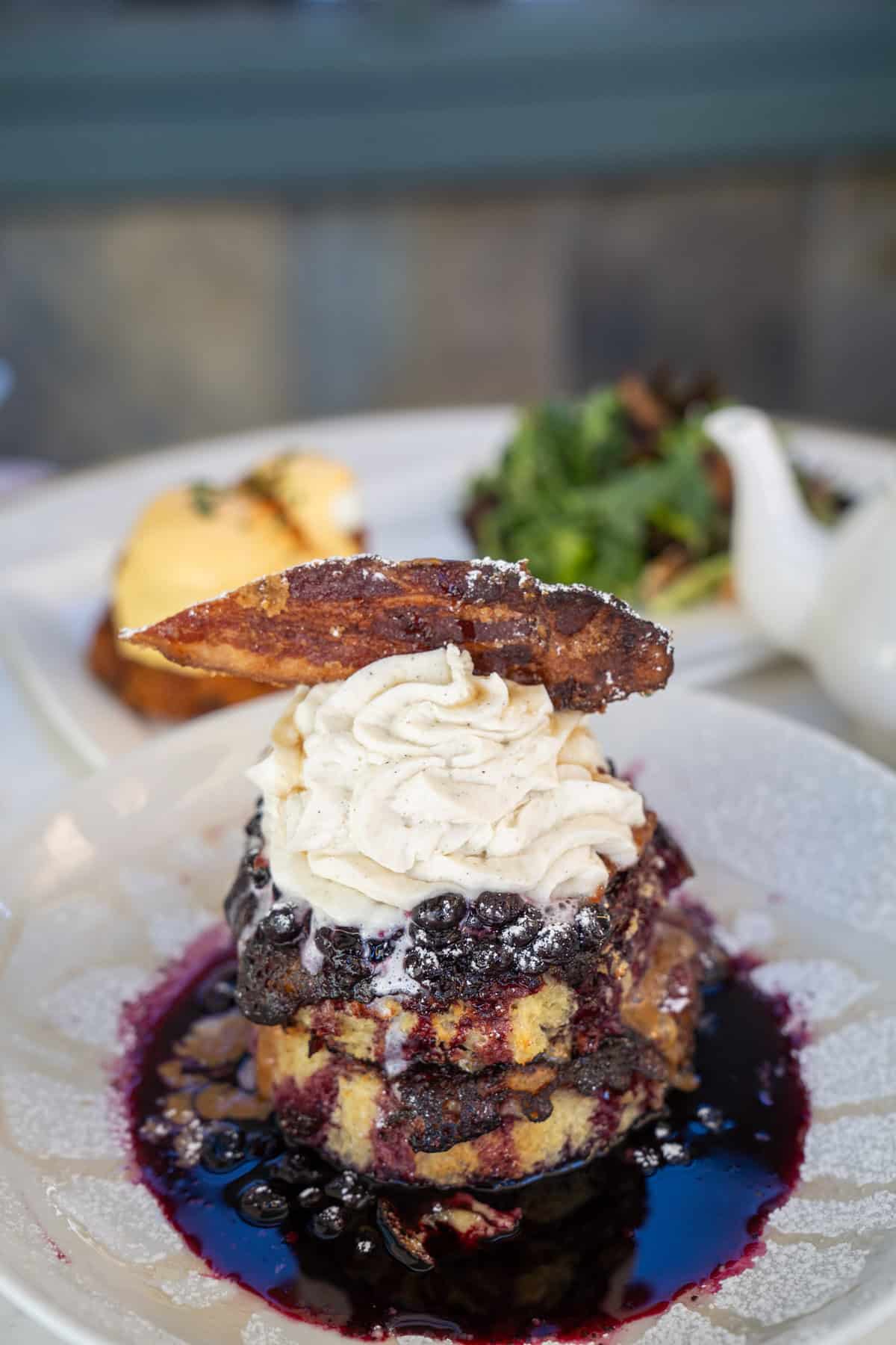 Stacked blueberry French toast