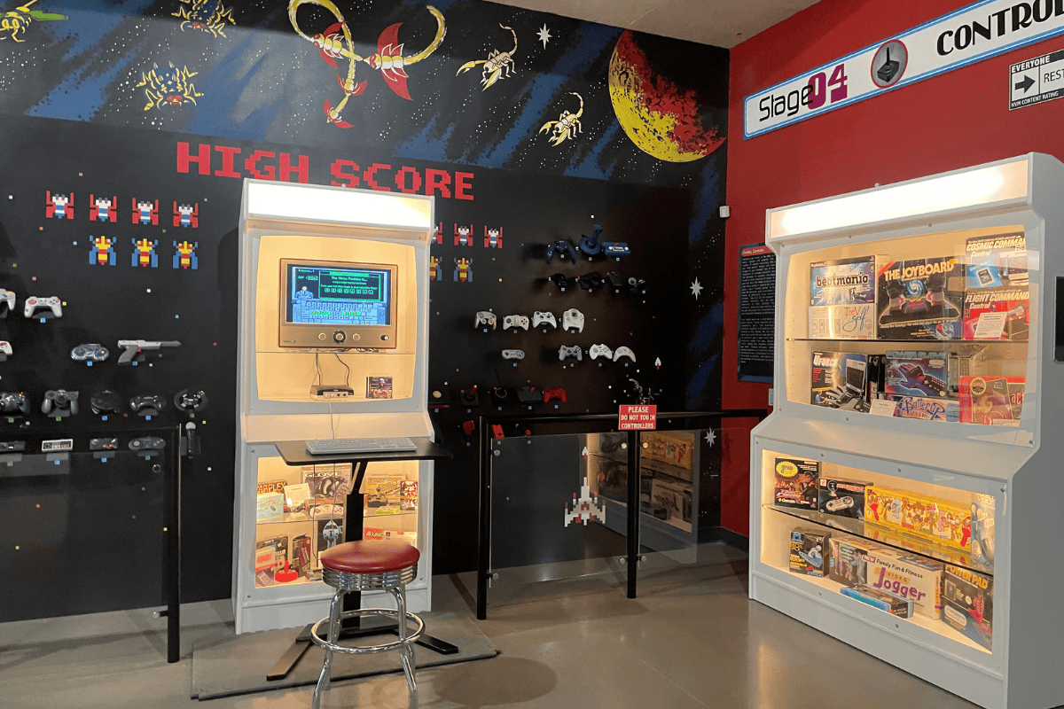 Retro gaming exhibit