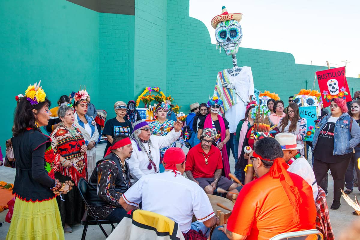 Group of people in traditional clothing at a cultural event