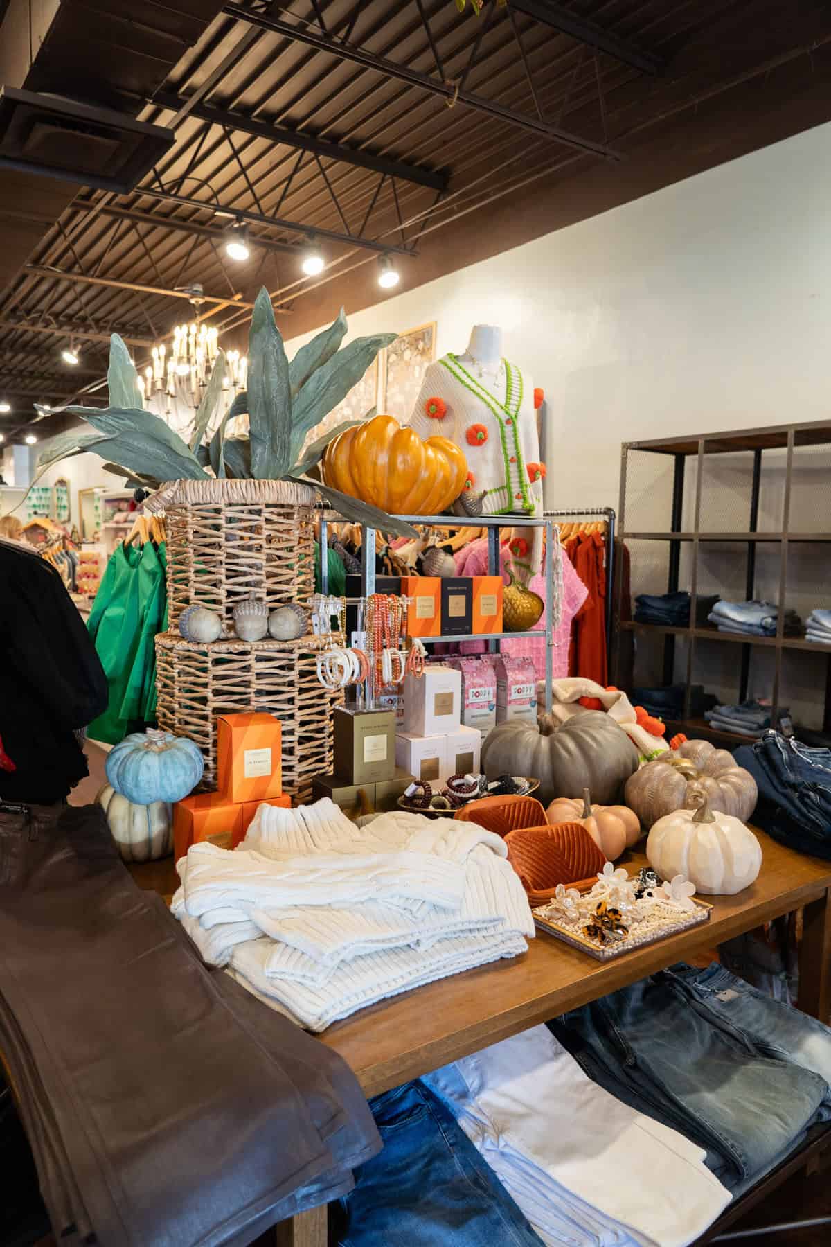 Interior of a clothing store 