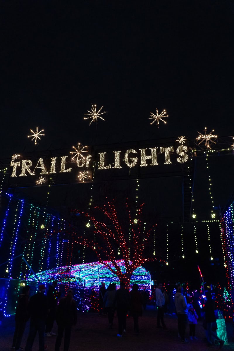 Bright lights illuminate the fairground