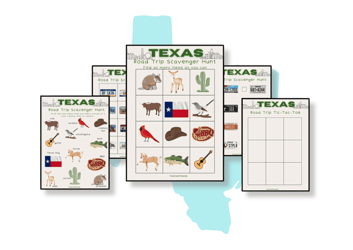 Texas Road Trip Scavenger Hunt Pack