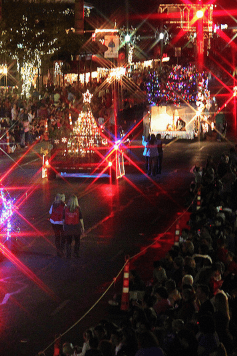 A cheerful parade of vehicles, including cars and trucks