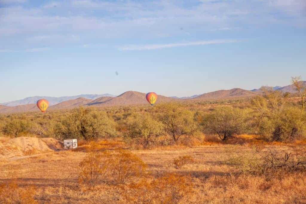 This was right after we landed on our air balloon ride! You could see everyyone else around!