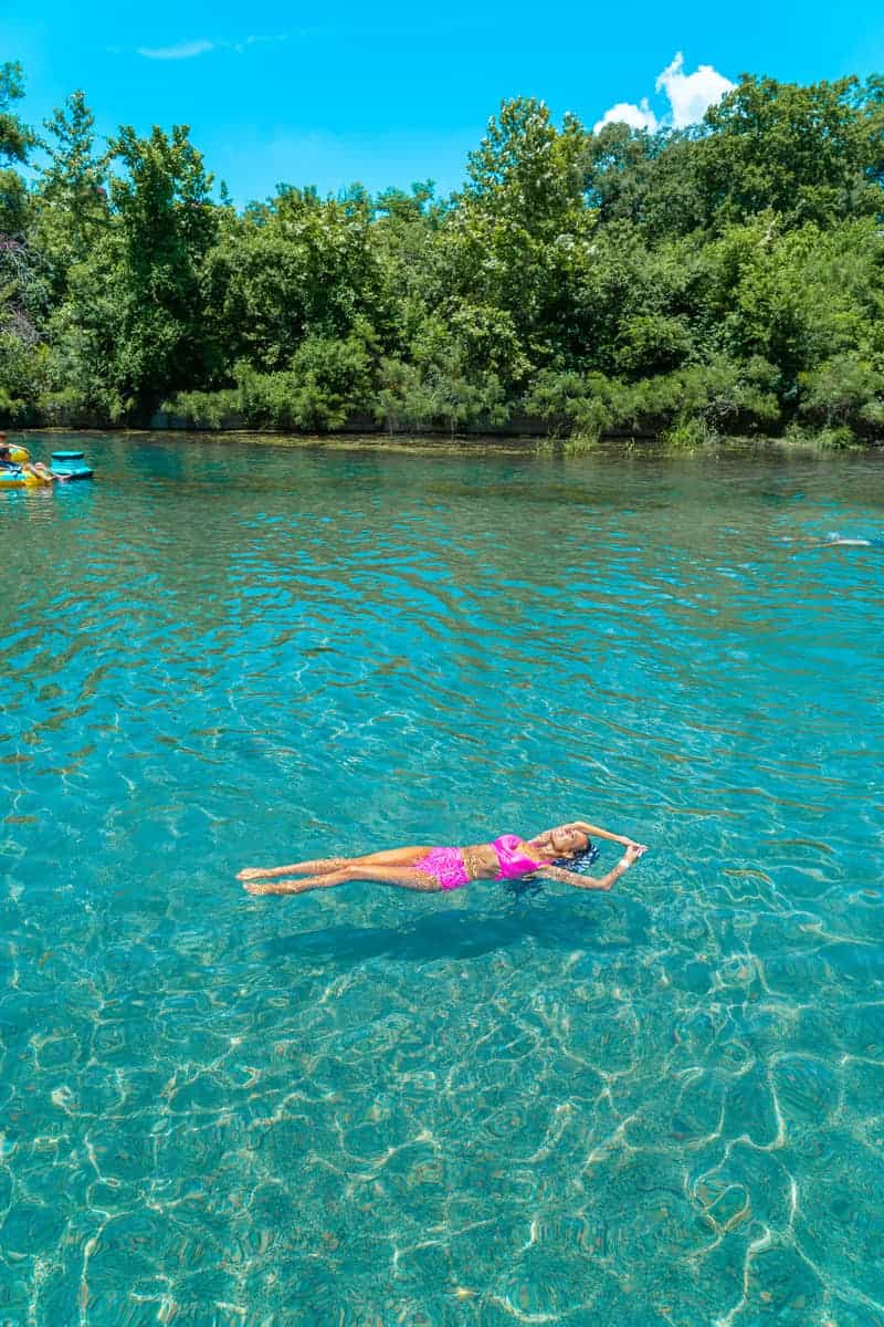 Another clear water spot in San Marcos where I got to float on my back