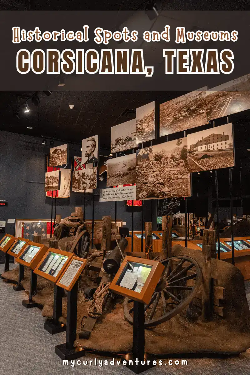 historical spot in corsicana texas - american civil artificats and collection at pearce collections museum
