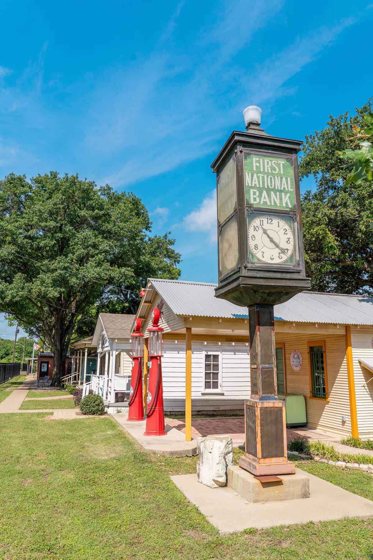 historical spot in corsicana texas - pioneer village first national bank