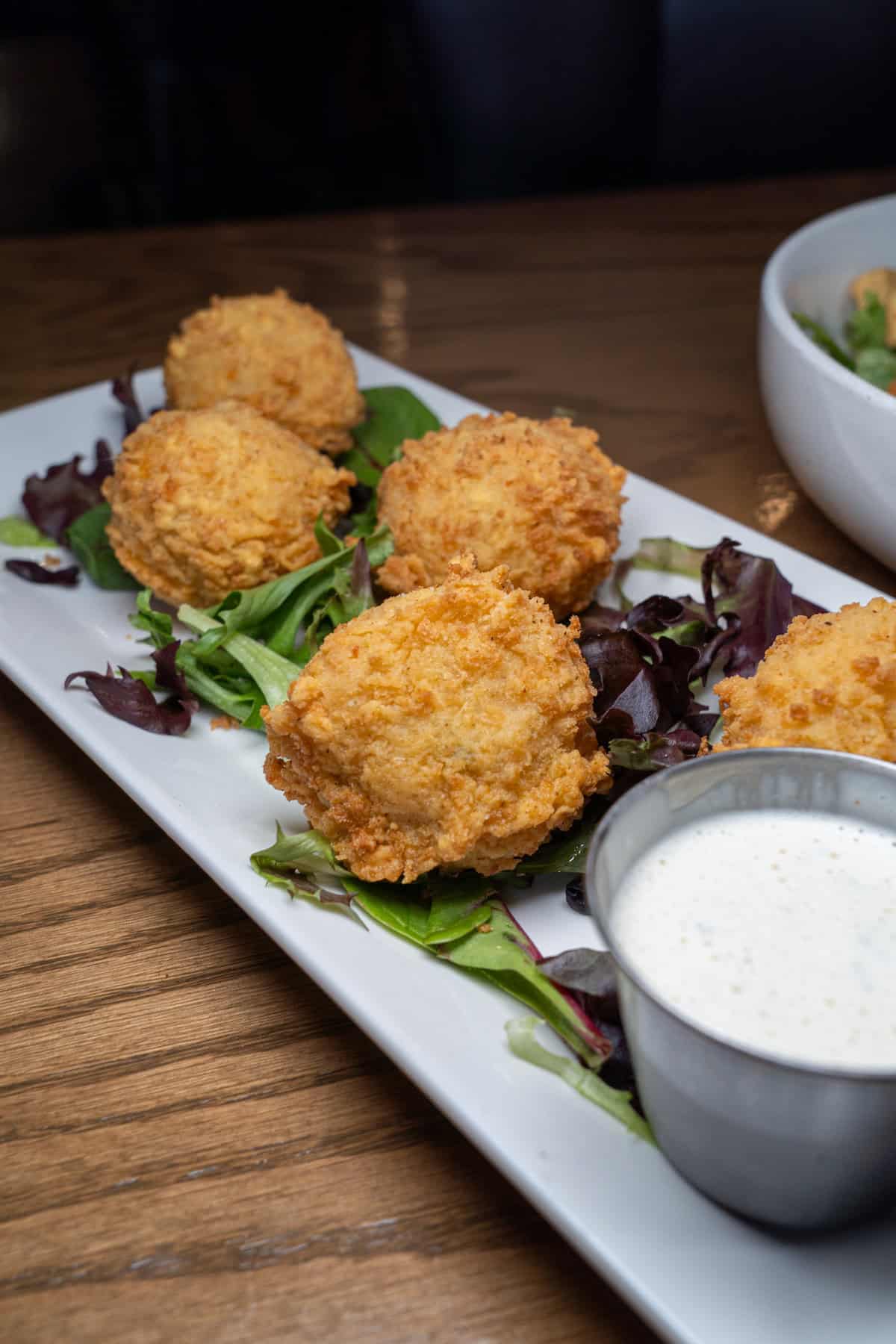 Pimento cheese balls at Barrel House Llano Texas