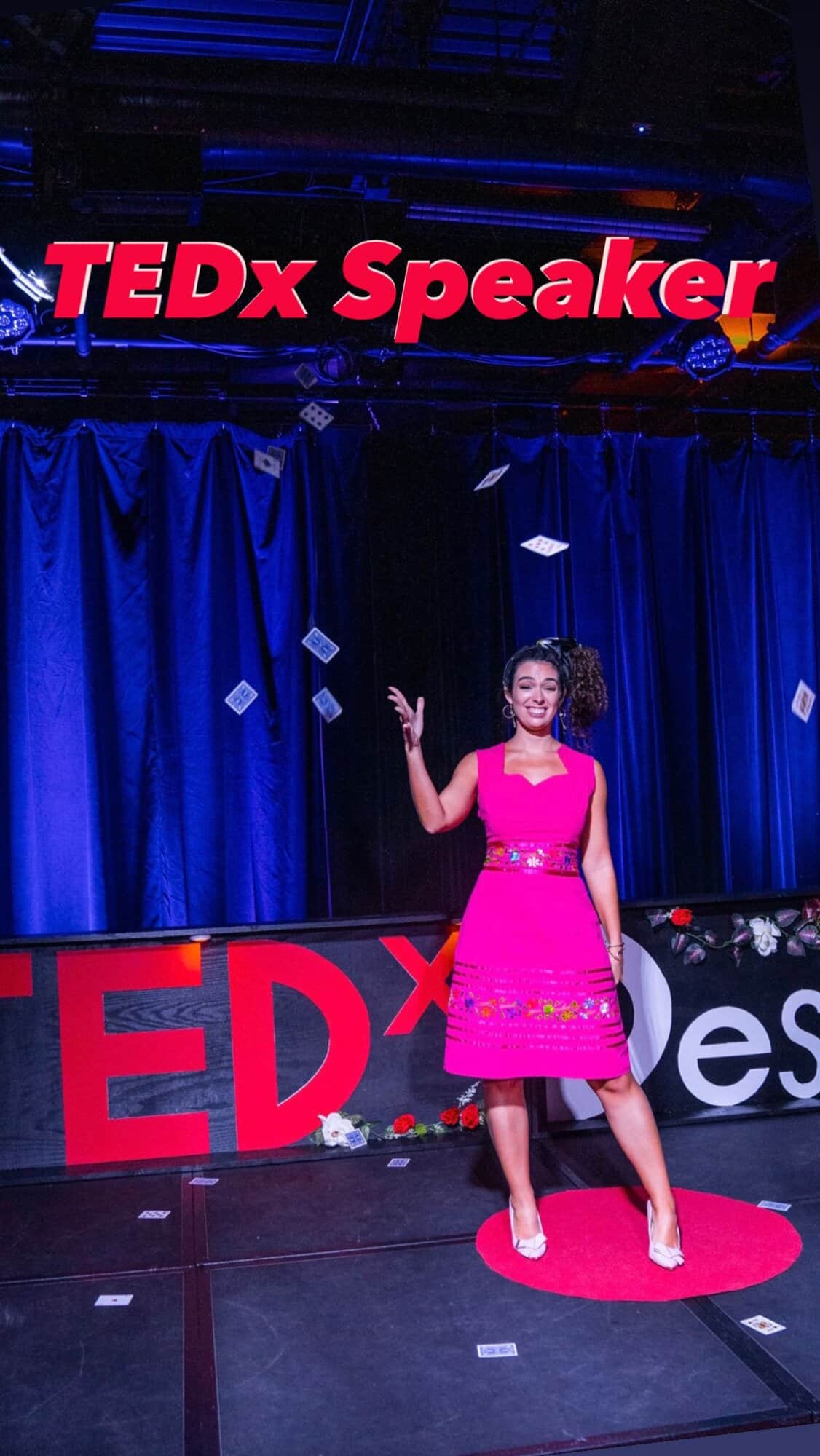Jessica Serna speaking at TEDx DeSoto