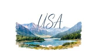 USA mountain lake destination