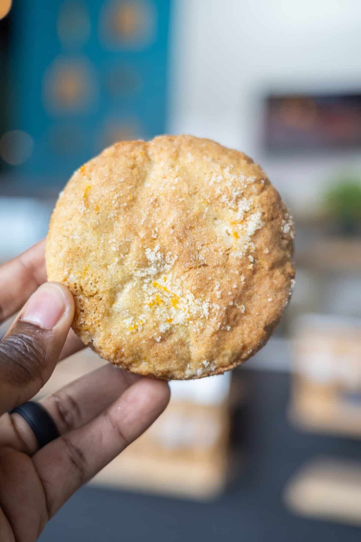 Orange white chocolate cookie at Knead Me Bakery