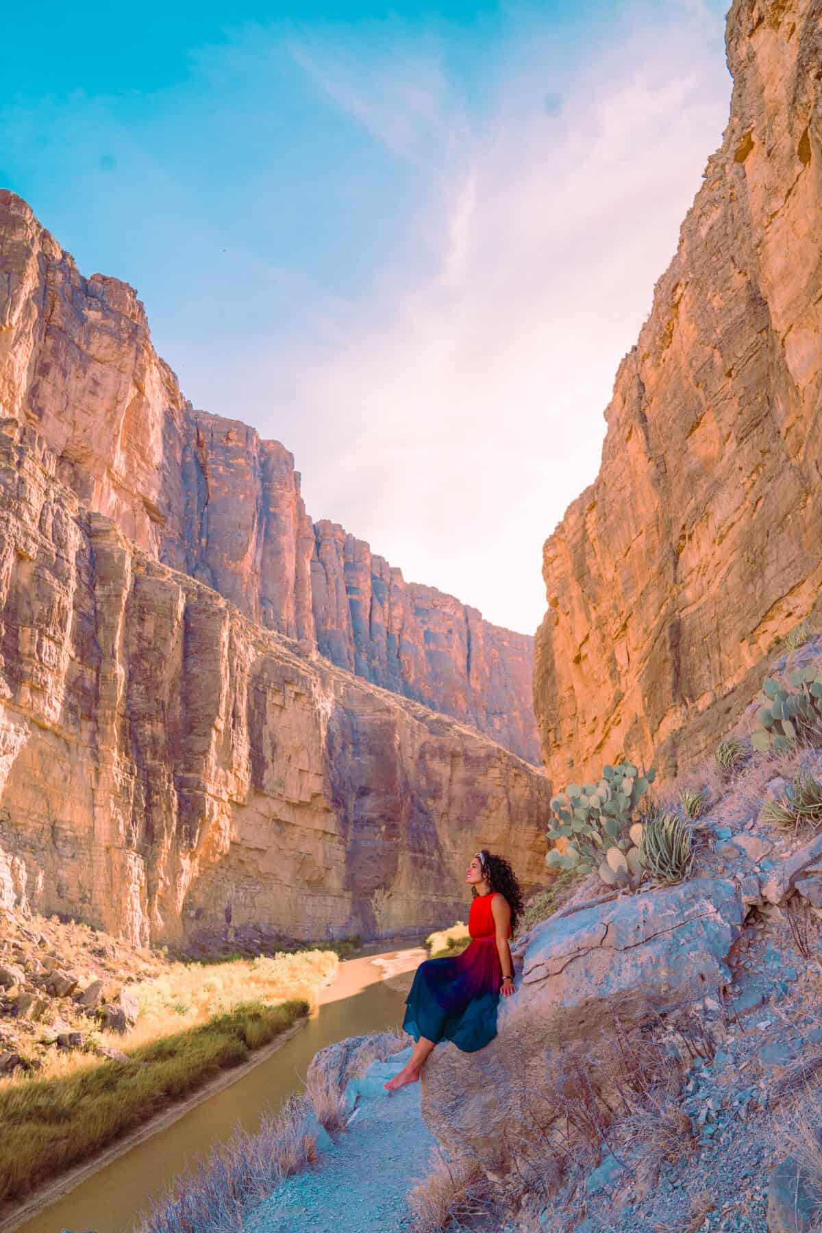Canyon and river view in Big Bend National Park