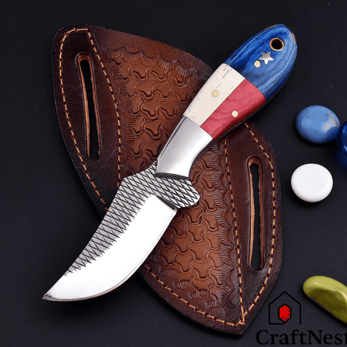 Handcrafted knife from a Tomball-area maker