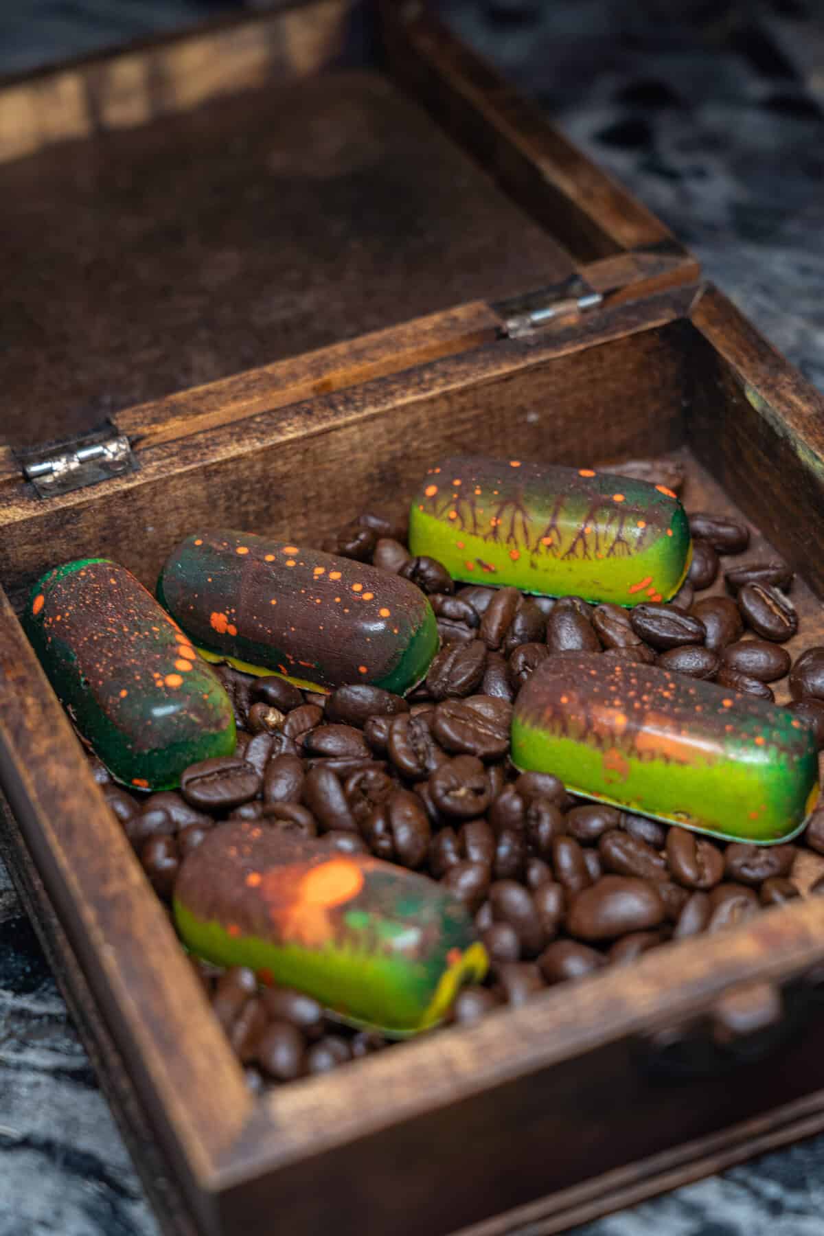 Chocolate course during a chef dinner at Codex at Conrad Punta de Mita.