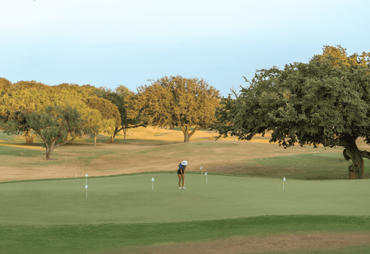 Cypress Texas travel guide with golf course and sunset landscape views