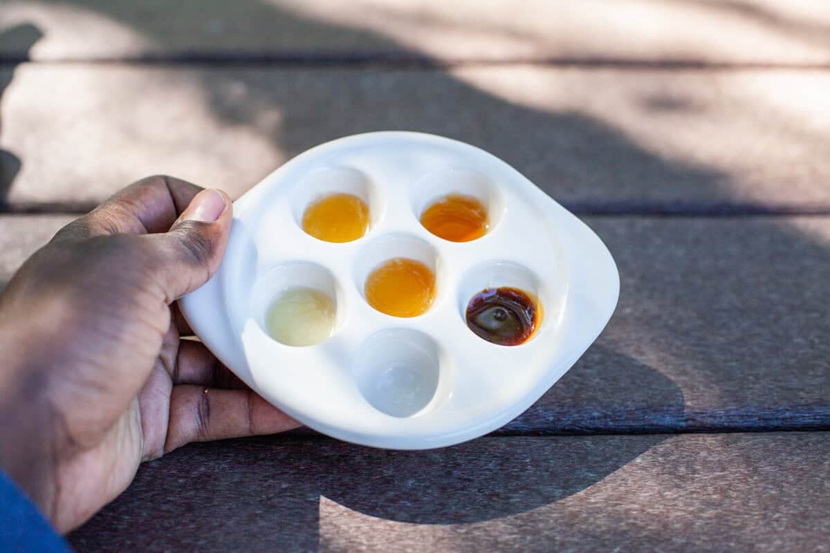 Honey tasting activity at Miraval Austin